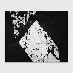 Плед флисовый Чёрно белые краски, цвет: 3D-велсофт