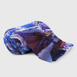 Плед флисовый Touhou Project Рейму сакура, цвет: 3D-велсофт — фото 2