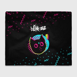 Плед флисовый Blink 182 - rock star cat, цвет: 3D-велсофт