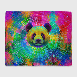 Плед флисовый Цветная панда, цвет: 3D-велсофт