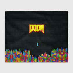 Плед флисовый Doom x tetrix коллабарация, цвет: 3D-велсофт
