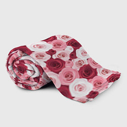 Плед флисовый Красные и розовые розы, цвет: 3D-велсофт — фото 2