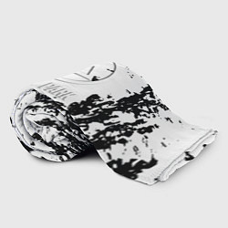 Плед флисовый Linkin park краски лого чёрно белый, цвет: 3D-велсофт — фото 2