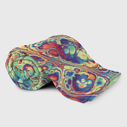 Плед флисовый Абстрактный разноцветный паттерн, цвет: 3D-велсофт — фото 2