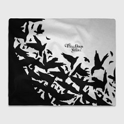 Плед флисовый Three Days Grace вороны бенд, цвет: 3D-велсофт