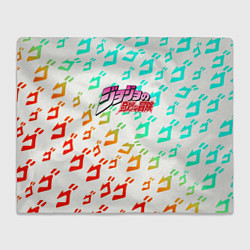 Плед флисовый JoJo Bizarre pattern, цвет: 3D-велсофт