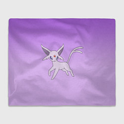 Плед флисовый Espeon Pokemon - розовая кошка покемон, цвет: 3D-велсофт