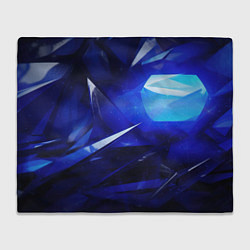 Плед флисовый Black and blue abstract background sport style, цвет: 3D-велсофт