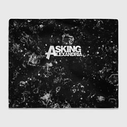 Плед флисовый Asking Alexandria black ice, цвет: 3D-велсофт