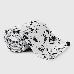 Плед флисовый Белый с чёрными пятнышками, цвет: 3D-велсофт — фото 2