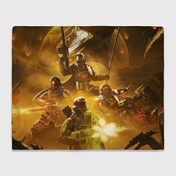 Плед флисовый Helldivers 2: Hell Troopers, цвет: 3D-велсофт