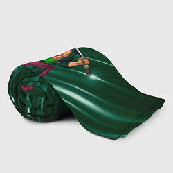 Плед флисовый Зоро Ророноа с катаной из Ван писа, цвет: 3D-велсофт — фото 2
