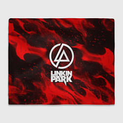 Плед флисовый Linkin park красный огонь, цвет: 3D-велсофт