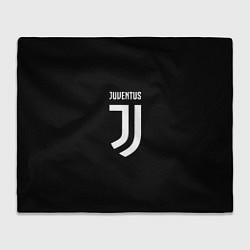 Плед флисовый Juventus sport fc белое лого, цвет: 3D-велсофт