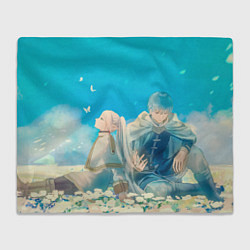 Плед флисовый Sousou no Frieren Himmel butterfly, цвет: 3D-велсофт
