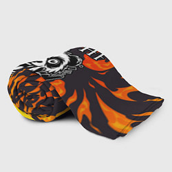 Плед флисовый HIM рок панда и огонь, цвет: 3D-велсофт — фото 2