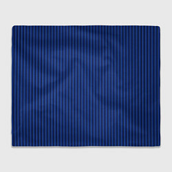 Плед флисовый Синий в вертикальную полоску, цвет: 3D-велсофт