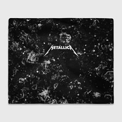 Плед флисовый Metallica black ice, цвет: 3D-велсофт