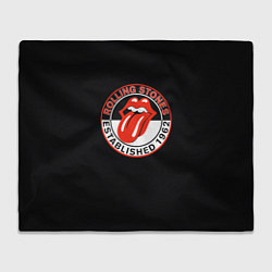 Плед флисовый Rolling Stones Established 1962 group, цвет: 3D-велсофт