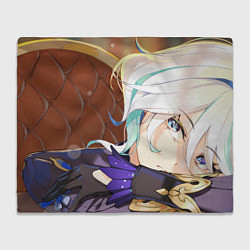 Плед флисовый Genshin Impact Furina bore, цвет: 3D-велсофт