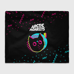 Плед флисовый Arctic Monkeys - rock star cat, цвет: 3D-велсофт