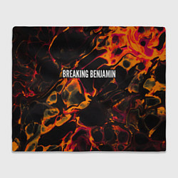 Плед флисовый Breaking Benjamin red lava, цвет: 3D-велсофт