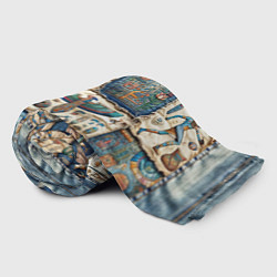 Плед флисовый Пэчворк из Египетских мотивов, цвет: 3D-велсофт — фото 2