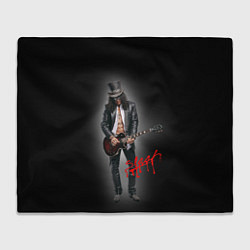Плед флисовый Слэш музыкант группы Guns N Roses, цвет: 3D-велсофт