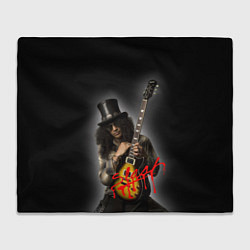 Плед флисовый Slash музыкант группы Guns N Roses, цвет: 3D-велсофт