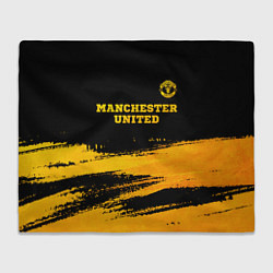 Плед Manchester United - gold gradient посередине