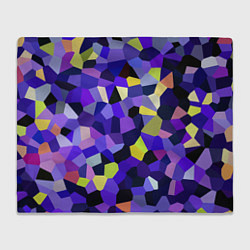 Плед флисовый Мозаика фиолетовая, цвет: 3D-велсофт