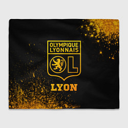 Плед флисовый Lyon - gold gradient, цвет: 3D-велсофт