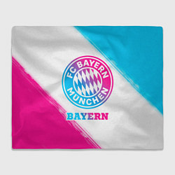 Плед флисовый Bayern neon gradient style, цвет: 3D-велсофт