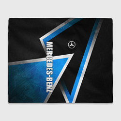 Плед флисовый Mercedes - blue metal, цвет: 3D-велсофт