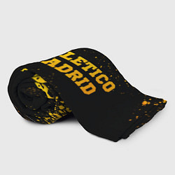 Плед флисовый Atletico Madrid - gold gradient по-горизонтали, цвет: 3D-велсофт — фото 2