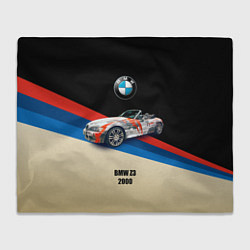 Плед флисовый Немецкий родстер BMW Z3, цвет: 3D-велсофт