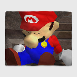 Плед флисовый Марио 64 спит арт, цвет: 3D-велсофт