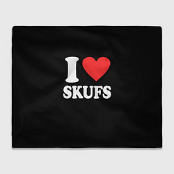 Плед флисовый I love skufs, цвет: 3D-велсофт