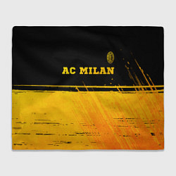 Плед флисовый AC Milan - gold gradient посередине, цвет: 3D-велсофт