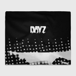 Плед флисовый Dayz game pattern logo, цвет: 3D-велсофт