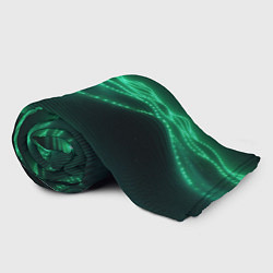 Плед флисовый Круглый зеленый мистический фон, цвет: 3D-велсофт — фото 2