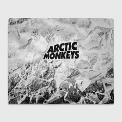 Плед флисовый Arctic Monkeys white graphite, цвет: 3D-велсофт