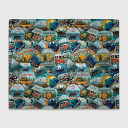 Плед флисовый Adventure stickers, цвет: 3D-велсофт