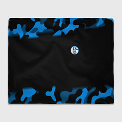 Плед флисовый Schalke 04 fc camo, цвет: 3D-велсофт