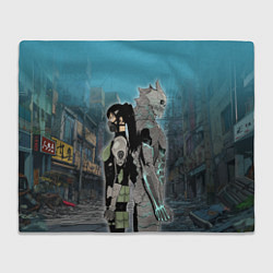 Плед флисовый Хибино и Аширо -Кайдзю номер 8, цвет: 3D-велсофт