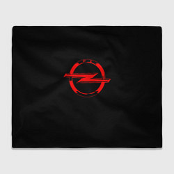 Плед флисовый Opel red logo, цвет: 3D-велсофт