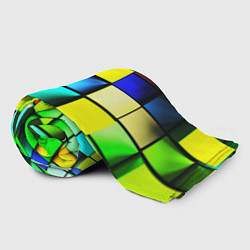Плед флисовый Оптические кубы, цвет: 3D-велсофт — фото 2