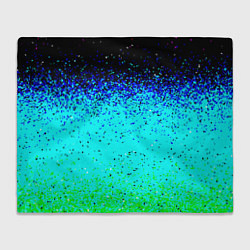 Плед флисовый Пикселизация неоновых цветов, цвет: 3D-велсофт