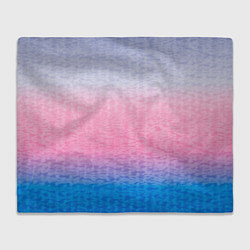 Плед флисовый Tie-dye color gradient: pink-blue, цвет: 3D-велсофт