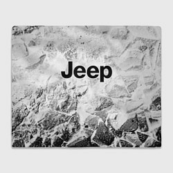 Плед флисовый Jeep white graphite, цвет: 3D-велсофт